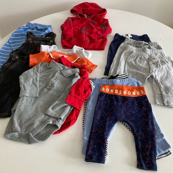 3-6 months bundle - pants, onesies, dungarees and hoodie - Picture 1 of 1